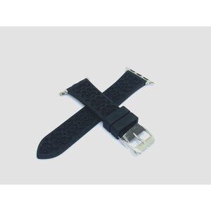 Coach Apple Watch Band Women's Smartwatch Black Rubber Strap 38/40/41mm 14000110